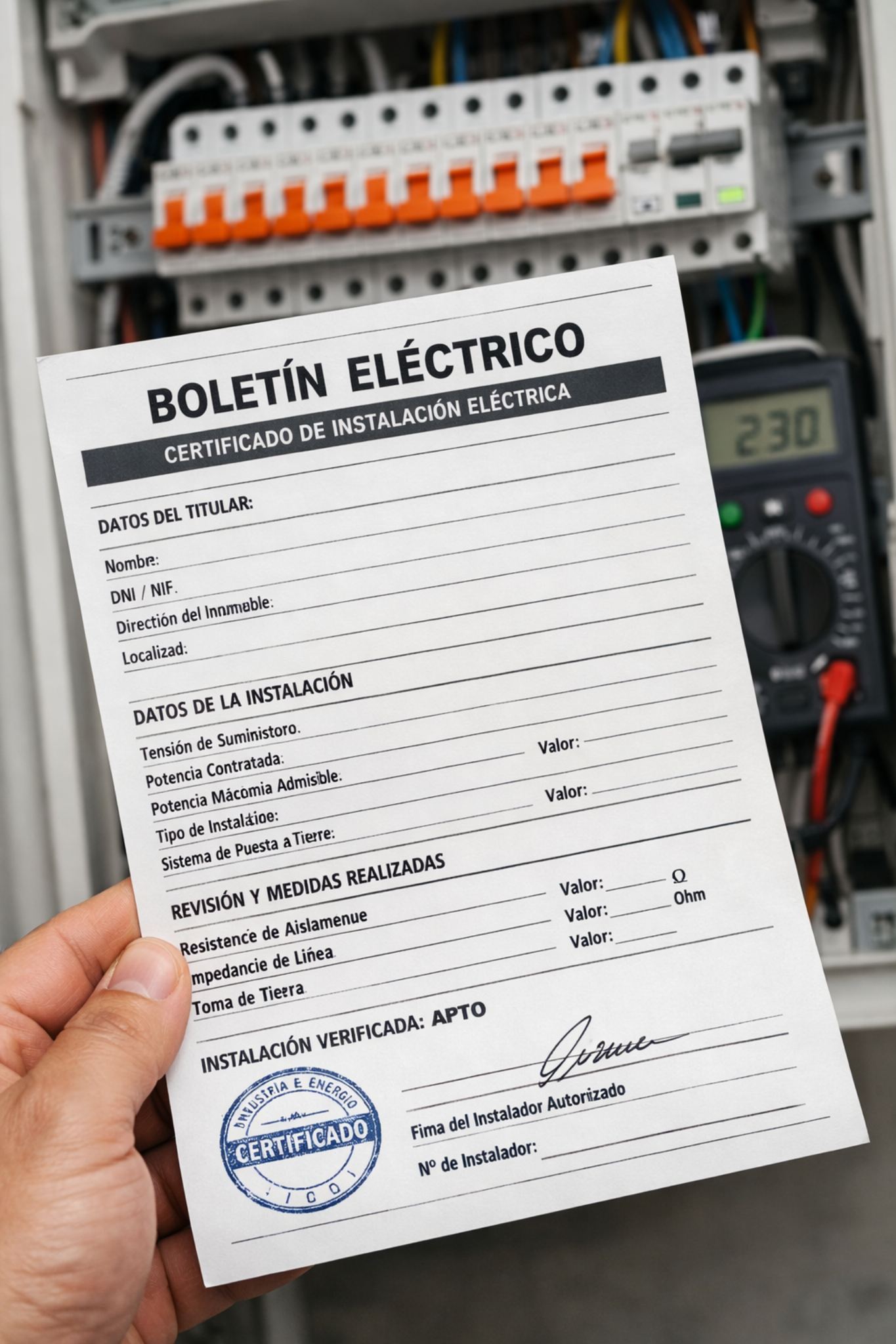 Cuándo hace falta un boletín eléctrico y qué se revisa
